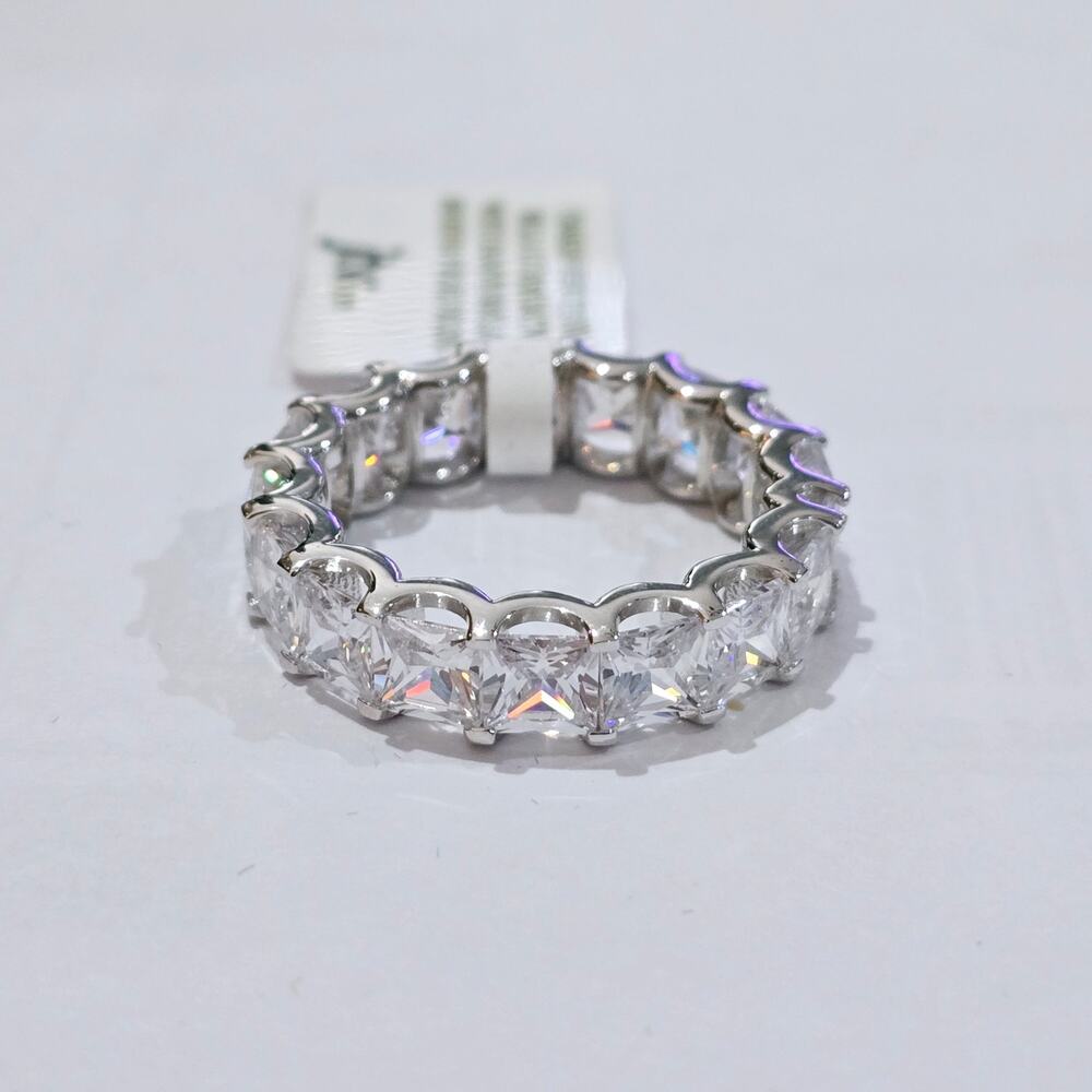 Charles Winston Bella Luce White Diamond Simulant Rhodium over 925 Ring 10 NWT - Picture 2 of 3